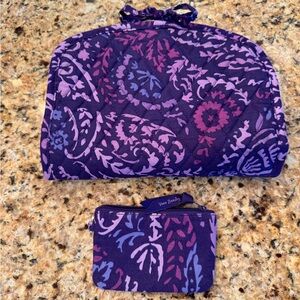 Vera Bradley Purple Travel Bag and Coin Purse Duo